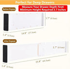 Extra Long Drawer Dividers, 3.7" Tall Deep Drawer Organizer - Image 4