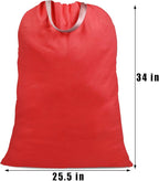 Cotton Canvas Laundry Bag with Handles & Drawstring Straps, Heavy Duty Extra - Image 4