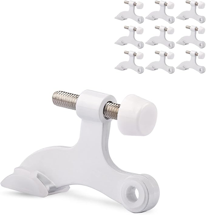 10 Pack Hinge Pin Door Stopper White by KOVOSCH