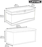 LIFETIME 60298 Heavy Duty Outdoor Storage Deck Box, 130 Gallon, Gray - Image 7