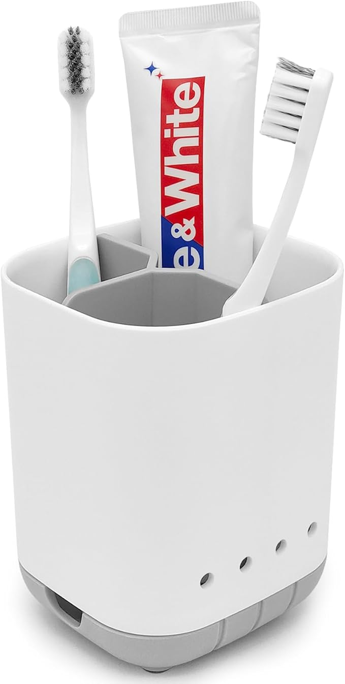 Toothbrush Holder for Bathroom, Plastic Detachable for Easy Cleaning by Scartink