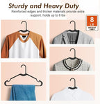 HOUSE DAY Black Plastic Hangers 60 Pack, Lightweight Clothes Hangers - Image 5
