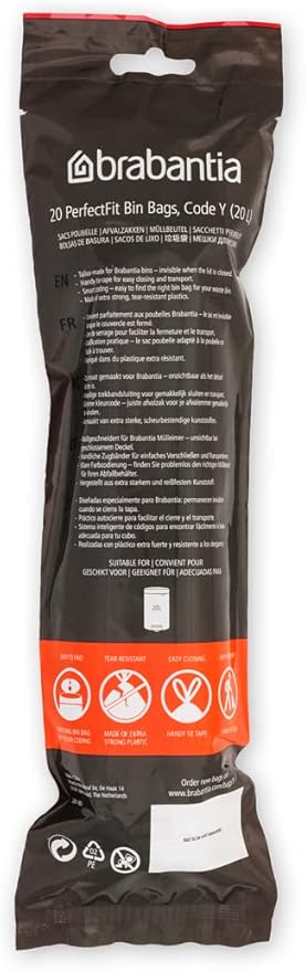 Brabantia PerfectFit Trash Bags Thick Plastic Trash Can Liners - Image 3