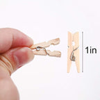 CCINEE 150 PCS Mini Wooden Clothespins, 1 Inch - Image 2