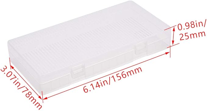 Heyiarbeit 8 x 18650 Battery Storage Case Holder Organizer Box Transparent - Image 2