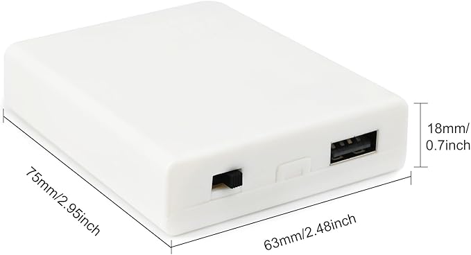 4 AA Battery Holder Case with Switch USB Port - Image 6