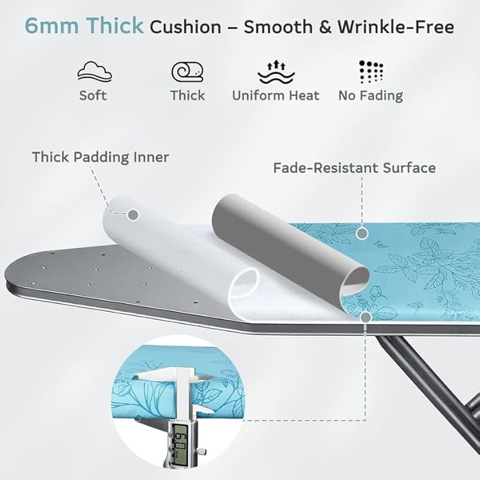FIOBEE Ironing Board Cover and Pad Extra Thick Iron Board Pad - Image 3
