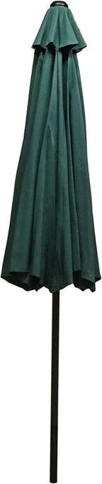 Sunnydaze Outdoor Patio Umbrella - Polyester Table Market Umbrella with Push-Button Tilt and Crank - 8 Sturdy Ribs - Green - 9ft - Image 9