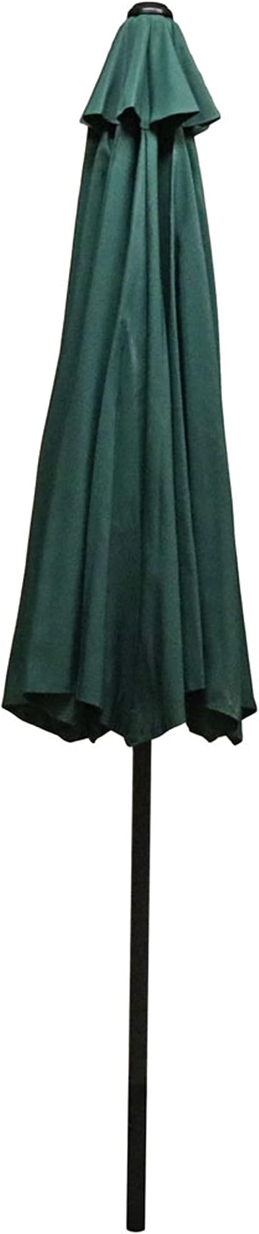 Sunnydaze Outdoor Patio Umbrella - Polyester Table Market Umbrella with Push-Button Tilt and Crank - 8 Sturdy Ribs - Green - 9ft - Image 9
