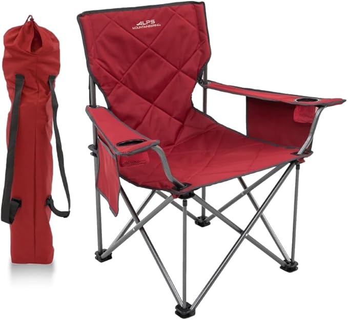 ALPS Mountaineering King Kong Camping Chairs for Adults with Mesh Cup Holders and Pockets, Built Durable and Reliable with Compact Foldable Steel Frame by ALPSMountaineering