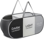 TECHMILLY Collapsible Laundry Basket Durable Pop Up Hamper by TECHMILLY