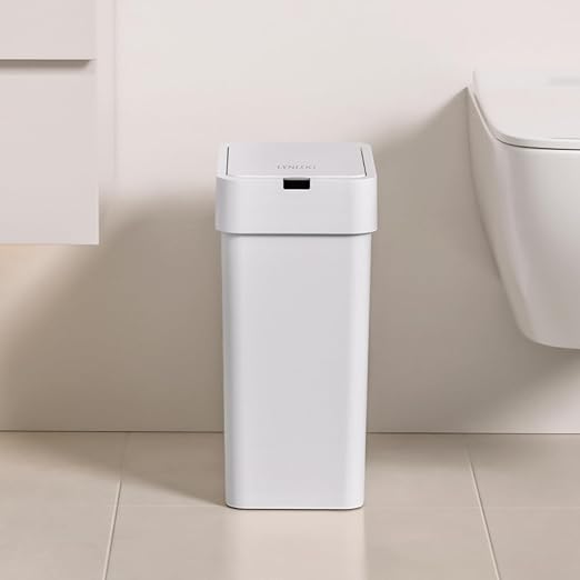 9L/2.4Gal Touchless Bathroom Trash Can, 0.2s Motion Sensor Auto-Close, IPX5 by LYNLOO