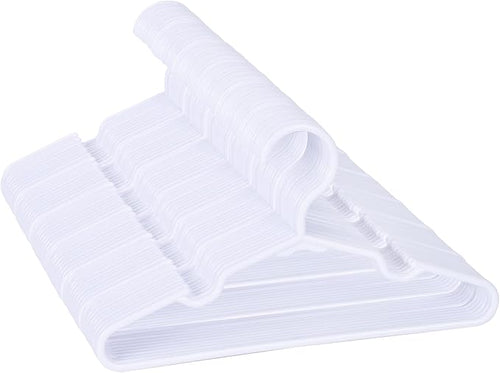 100 Pack White Kids Hangers 11.6 Inch by Mosearon