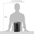 mDesign Pedal Bin — Metal Waste Bin - Image 5