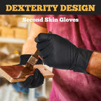 TitanFlex Heavy Duty Black Industrial Nitrile Gloves - Image 4