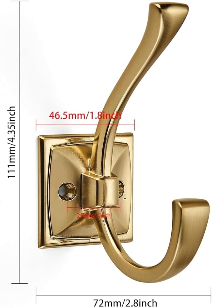 khtumeware Vintage Wall Hooks, 3 Pack Coat Hooks Hardware Towel Hooks - Image 3