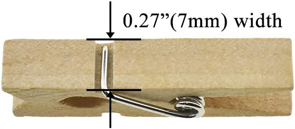 HAHIYO Wooden Clothes Pins Clothespins Small Do NOT Fall Apart 1.38 inches - Image 3