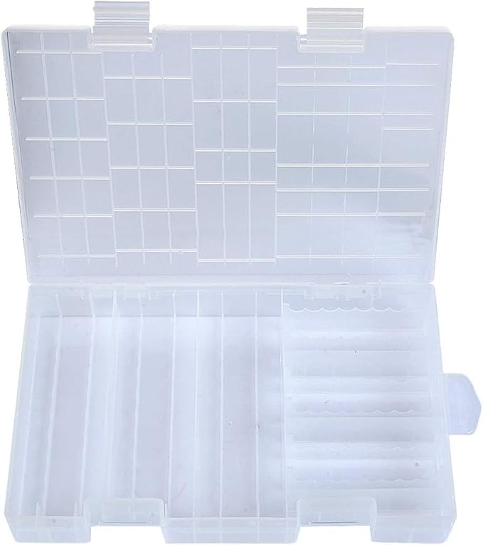 RUIAN Battery Storage Box for AA AAA Batteries, 100 Capacity Clear Plastic - Image 6