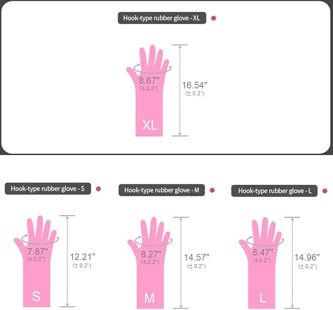 Myungjin 2 Pairs Reusable Waterproof Non-Slip Honeycomb Grip Latex Rubber Gloves - Image 4