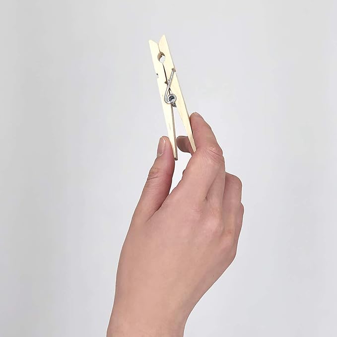 Clorox Wood Clothespins with Spring – Value Pack Set of 30 | Rust Resistant - Image 3
