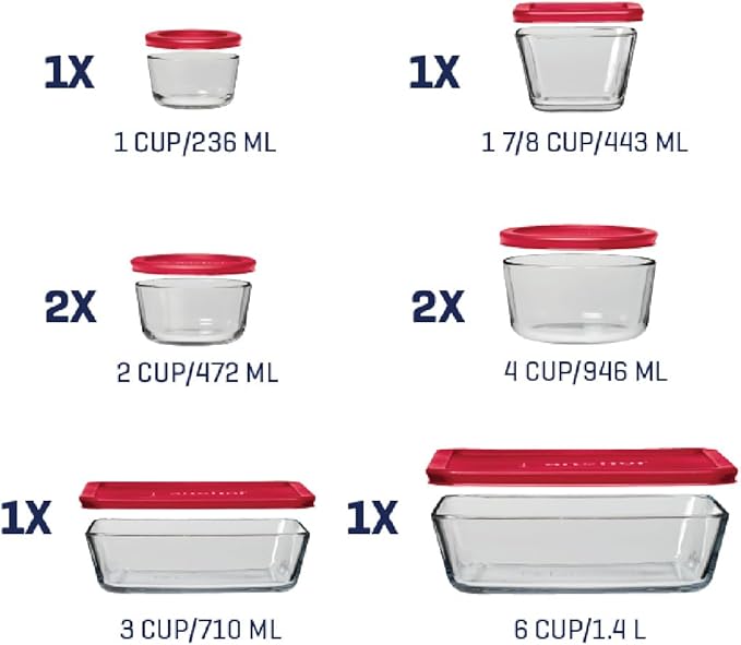 Anchor Hocking 16 Piece Glass Storage Containers - Image 5