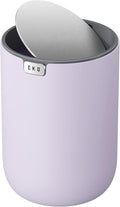 EKO Mini Desk Trash Can with Swing-Top Lid 0.4 Gallon Small Table Round by EKO