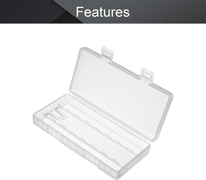 Fielect 8 x AA Battery Storage Case Holder Organizer Box Transparent - Image 3