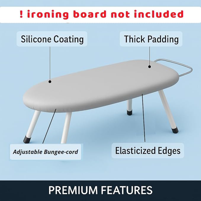 SAVUK 12 X 30 inch Smart Table Top Ironing Board Cover and Pad - Image 2