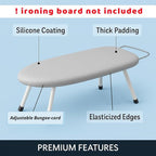 SAVUK 12 X 30 inch Smart Table Top Ironing Board Cover and Pad - Image 2