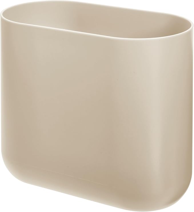 iDesign Small Slim Plastic Bathroom Trash Can, Garbage Can - Image 6