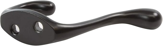 Rok Hardware Heavy Duty Dual Coat Hook, 10 Pack ROKCH101BLK - Image 5