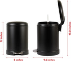 Glad Small Trash Can, 1.2 Gallon | Round Stainless Steel Garbage Bin - Image 2