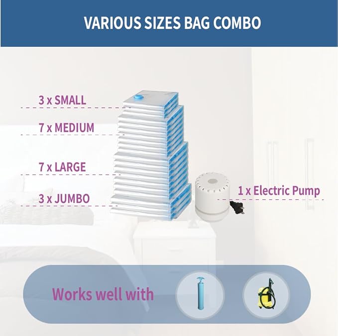 20 Pack Space Saver Vacuum Storage Bags - Image 4