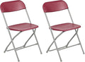 Flash Furniture Hercules™ Series Plastic Folding Chair - Red - 2 Pack 650LB Weight Capacity Comfortable Event Chair - Lightweight Folding Chair by FlashFurniture