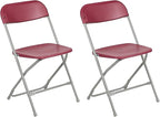 Flash Furniture Hercules™ Series Plastic Folding Chair - Red - 2 Pack 650LB Weight Capacity Comfortable Event Chair - Lightweight Folding Chair by FlashFurniture