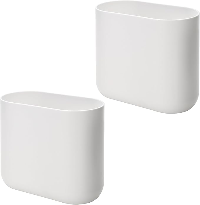 iDesign Small Slim Plastic Bathroom Trash Can, Garbage Can - Image 8