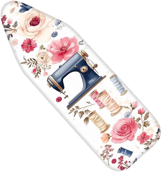 Nuxovilar Vintage Sewing Machine & Floral Pattern Ironing Board Cover, Fits by Nuxovilar