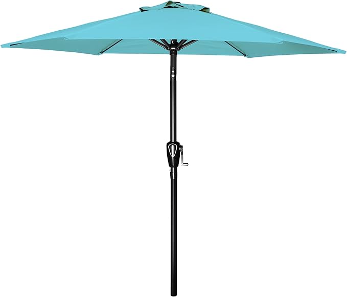 Simple Deluxe 9' Patio Umbrella Outdoor Table Market Yard Umbrella with Push Button Tilt/Crank by SimpleDeluxe