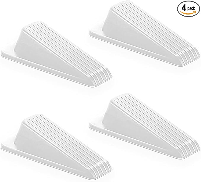 Door Stoppers for Bottom of Door – Rubber Door Stopper Wedge – Pack of 4 – Door by FIGOHOME