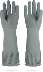 MAMISON Reusable Household Dishwashing Cleaning Rubber Gloves, Non-Slip Kitchen by DABOGOSA