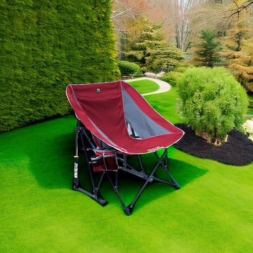GCI Outdoor Pod Rocker Sling-Style Outdoor Rocking Chair with Beverage Holder & Phone Pocket - Image 2