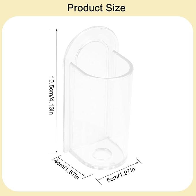 2 Pack Electric Toothbrush Holders, Self Adhesive Wall Mounted Clear Electric - Image 2