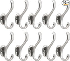 khtumeware Satin Nickel Coat Hooks 10 Pack Hardware Towel Hooks by khtumeware