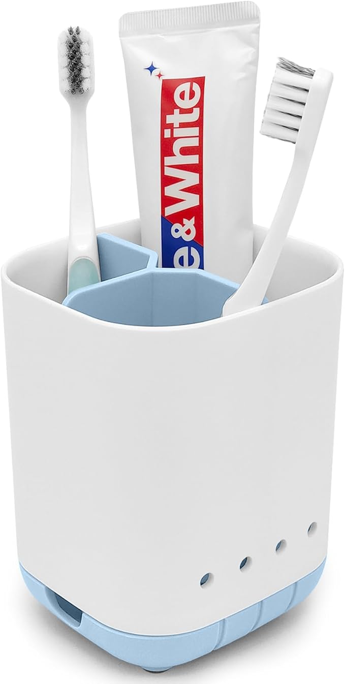 Toothbrush Holder for Bathroom, Plastic Detachable for Easy Cleaning by Scartink