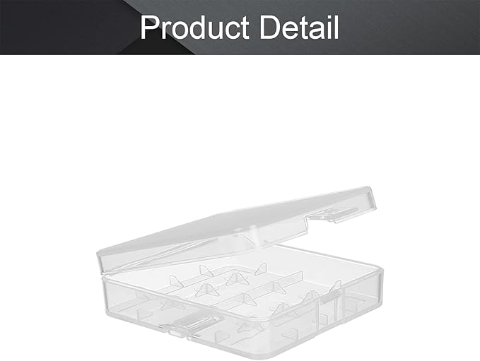 Fielect 4 x 18650 Battery Storage Case Holder Organizer Box Transparent - Image 4