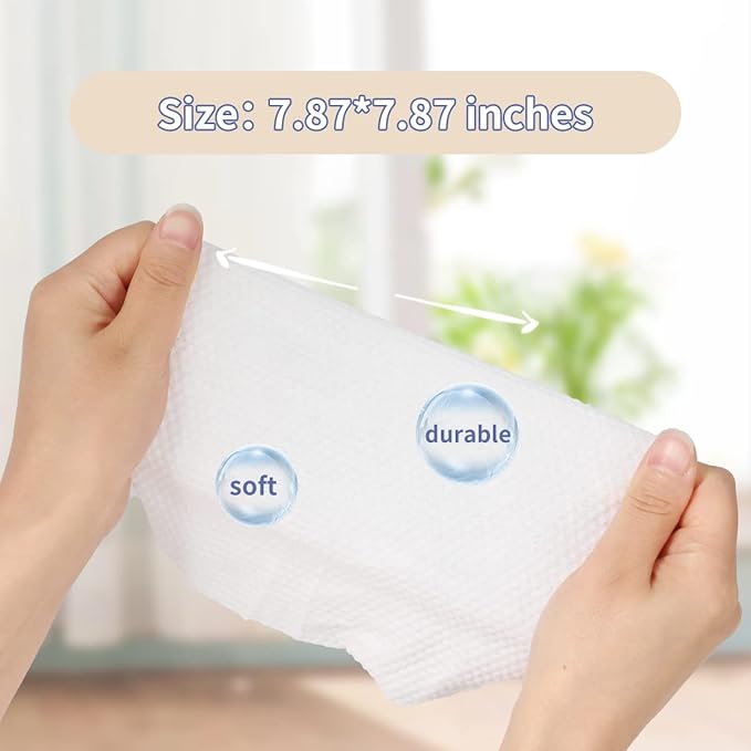 Disposable Face Towel, MSOEUESO Cotton Facial Tissues, Dry Face Cloths - Image 4