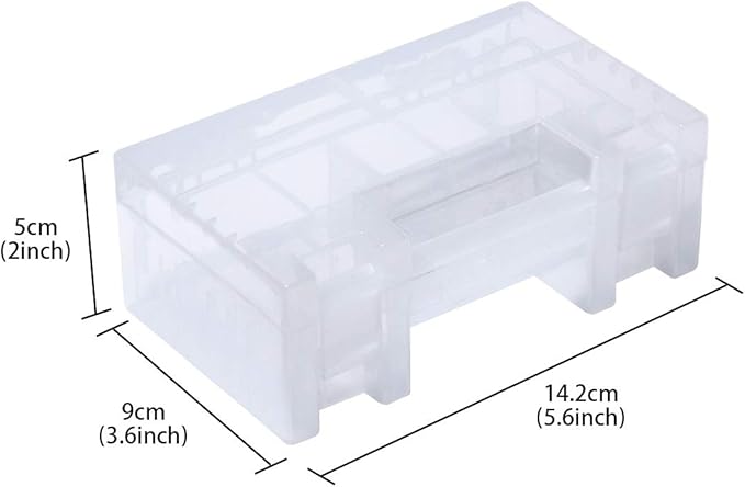 YXQ AA AAA Battery Storage Box Organizer Holder Portable Clear Plastic Case - Image 5