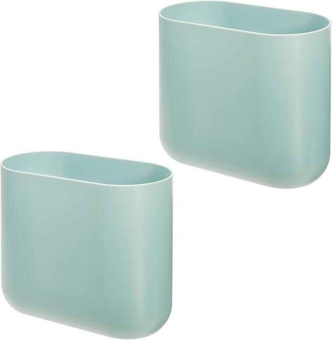 iDesign Small Slim Plastic Bathroom Trash Can, Garbage Can - Image 8