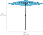 Best Choice Products 10ft Solar Polyester LED Lighted Patio Umbrella w/Tilt Adjustment and UV-Resistant Fabric - Image 7