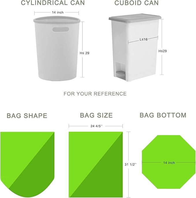 Trash Bags 13 Gallon Tall Kitchen Garbage Bags, Inwaysin Recycle Bags, - Image 6